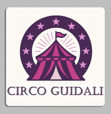 5 adesivi Circo Guidali da 2 cm